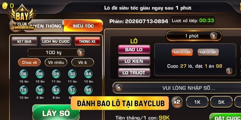 Đánh Bao Lô Tại Bayclub