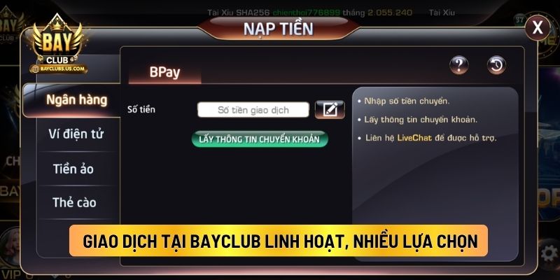 Bayclub - Vũ Trụ Game Bài Casino Trực Tuyến Chính Thức 9 Giao Dịch Tại Bayclub Linh Hoạt, Nhiều Lựa Chọn